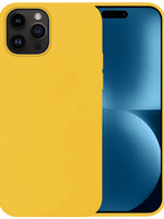 BTH BTH iPhone 15 Pro Max Hoesje Siliconen - Geel
