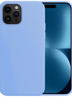 BTH BTH iPhone 15 Pro Max Hoesje Siliconen - Lichtblauw