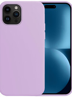 BTH BTH iPhone 15 Pro Max Hoesje Siliconen - Lila