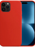 BTH BTH iPhone 15 Pro Max Hoesje Siliconen - Rood