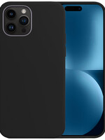 BTH BTH iPhone 15 Pro Max Hoesje Siliconen - Zwart