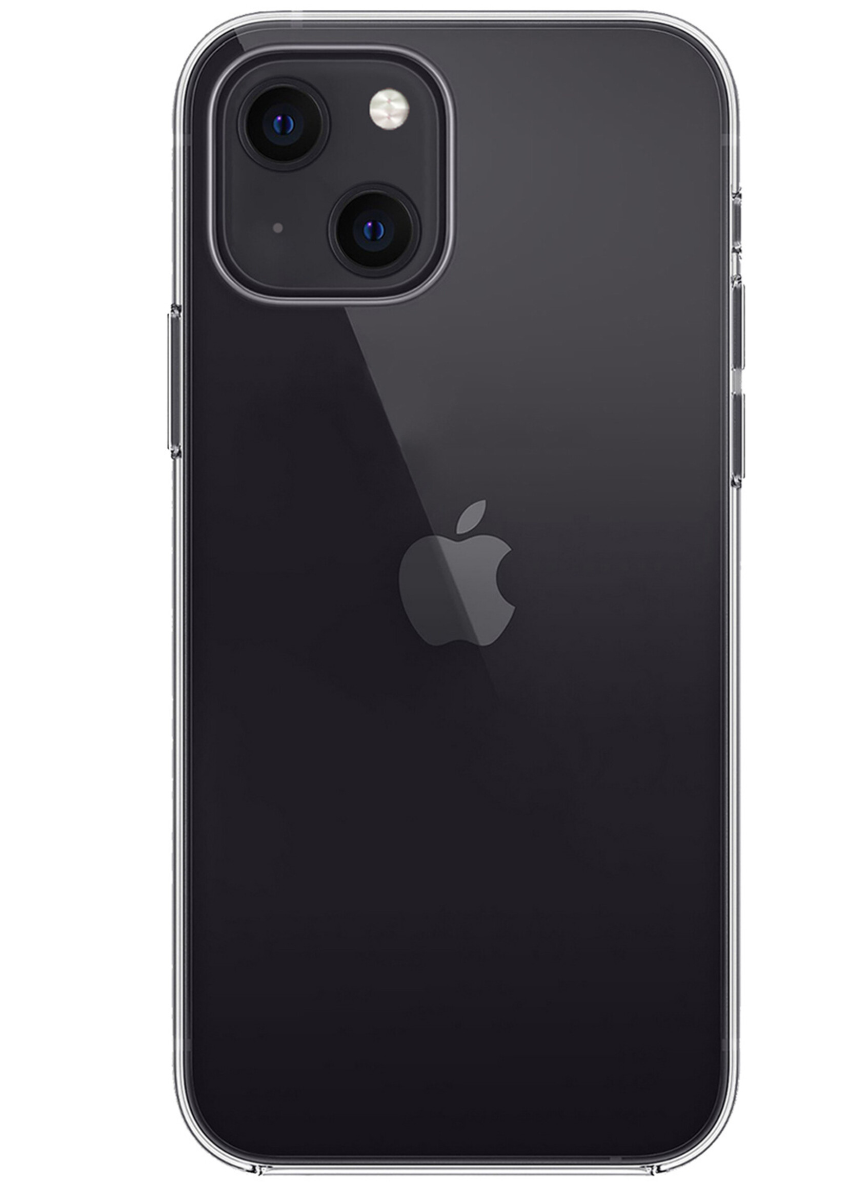 BTH Hoesje Geschikt voor iPhone 15 Plus Hoesje Siliconen Case Hoes Met Screenprotector - Hoes Geschikt voor iPhone 15 Plus Hoes Cover Case - Transparant