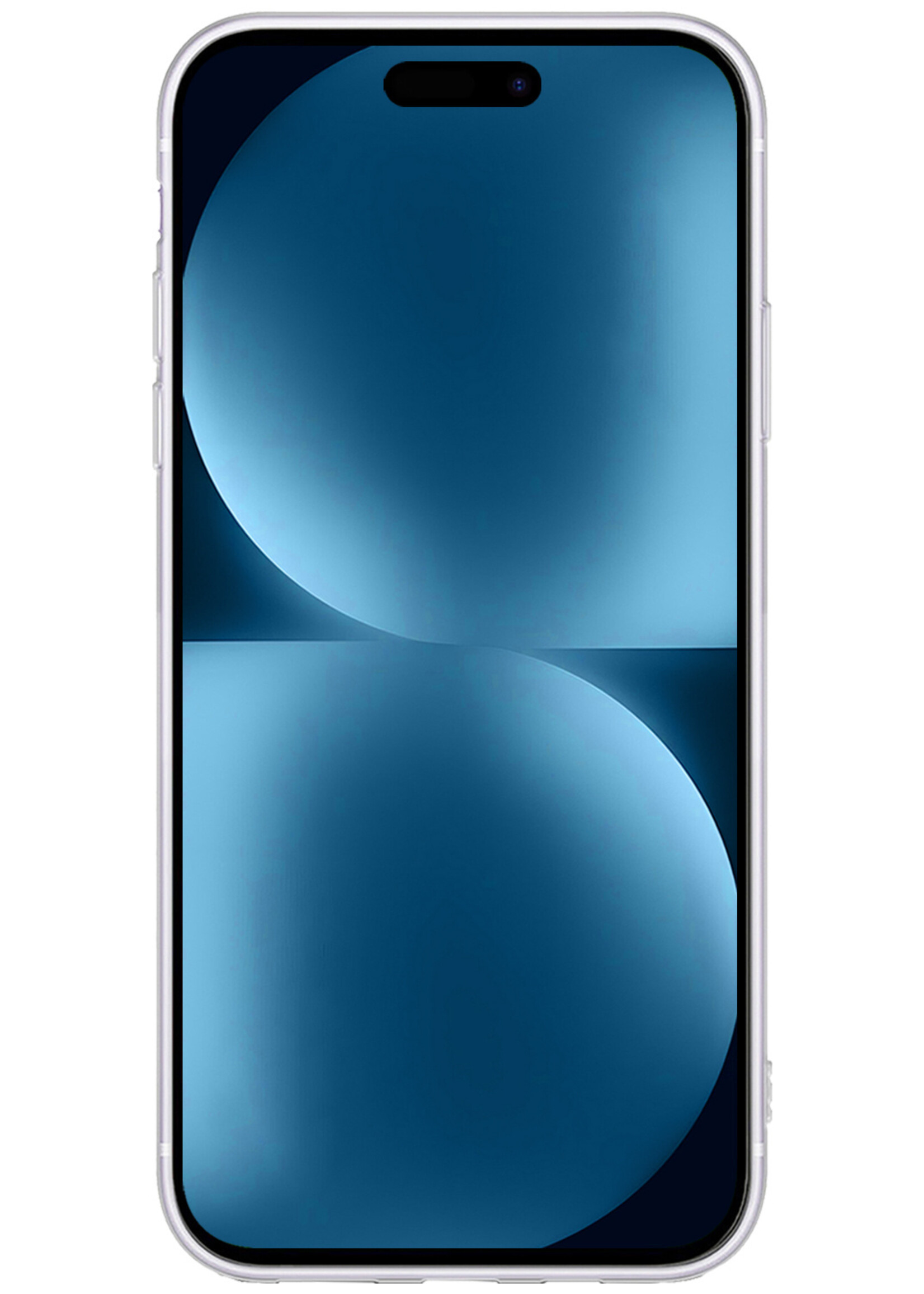 BTH Hoesje Geschikt voor iPhone 15 Pro Hoesje Siliconen Case Hoes Met 2x Screenprotector - Hoes Geschikt voor iPhone 15 Pro Hoes Cover Case - Transparant