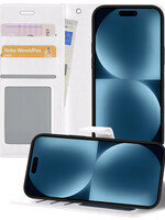 BTH BTH iPhone 15 Hoesje Bookcase - Wit