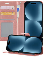 BTH BTH iPhone 15 Pro Hoesje Bookcase - Rose Goud
