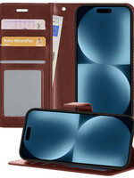 BTH BTH iPhone 15 Pro Max Hoesje Bookcase - Bruin