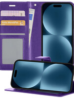 BTH BTH iPhone 15 Pro Max Hoesje Bookcase - Paars