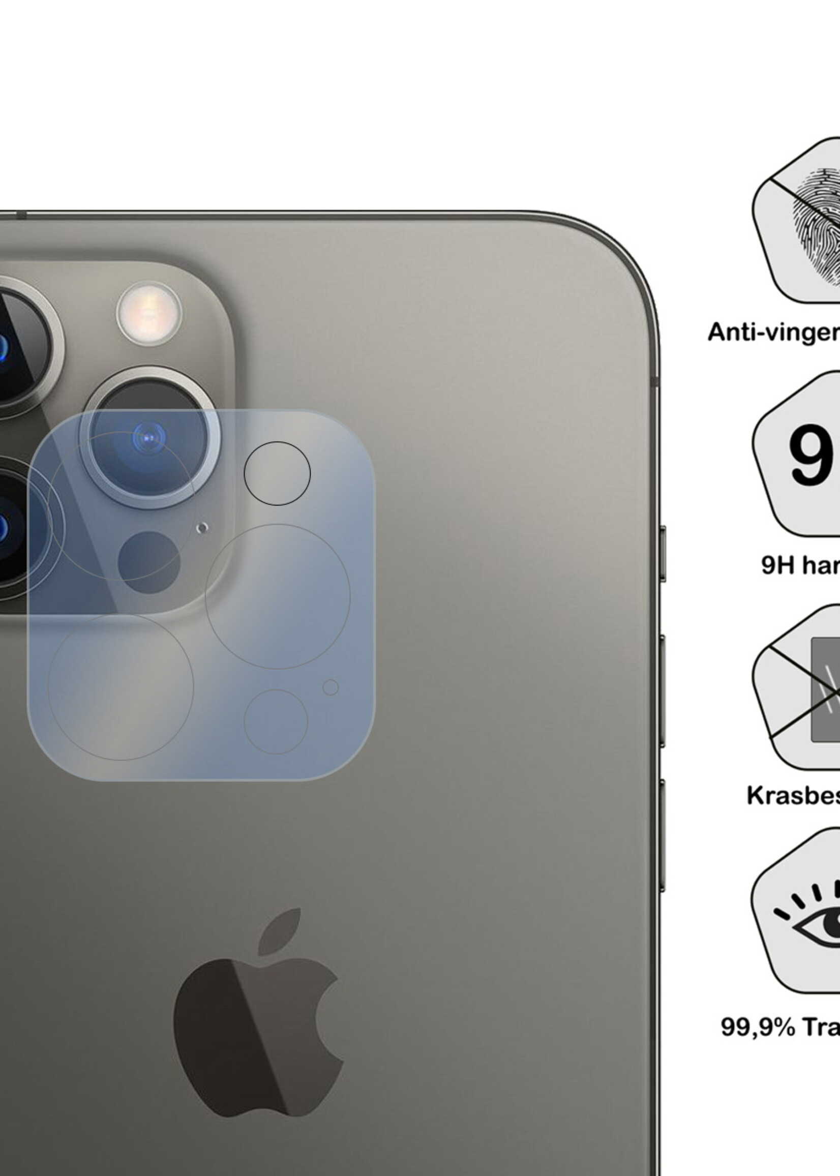 BTH Screenprotector Geschikt voor iPhone 15 Pro Camera Lens Screenprotector Glas - Screenprotector Geschikt voor iPhone 15 Pro Screenprotector Camera Protector Gehard Glas - 3 PACK