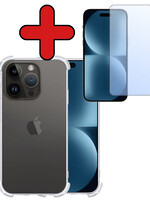 BTH BTH iPhone 15 Pro Max Hoesje Shockproof Met Screenprotector Met Dichte Notch