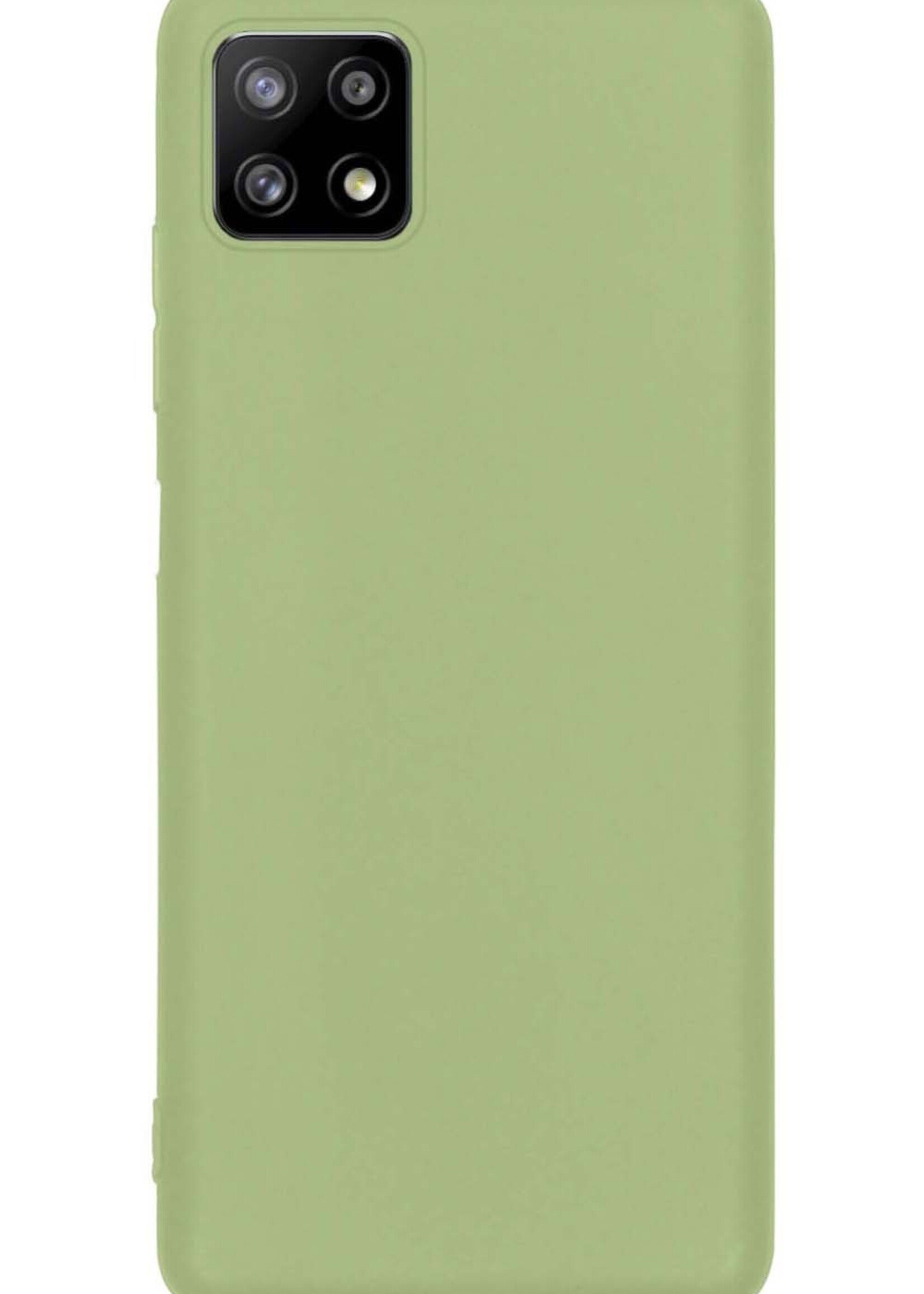 BTH Hoesje Geschikt voor Samsung A22 4G Hoesje Siliconen Case Hoes - Hoes Geschikt voor Samsung Galaxy A22 4G Hoes Cover Case - Groen