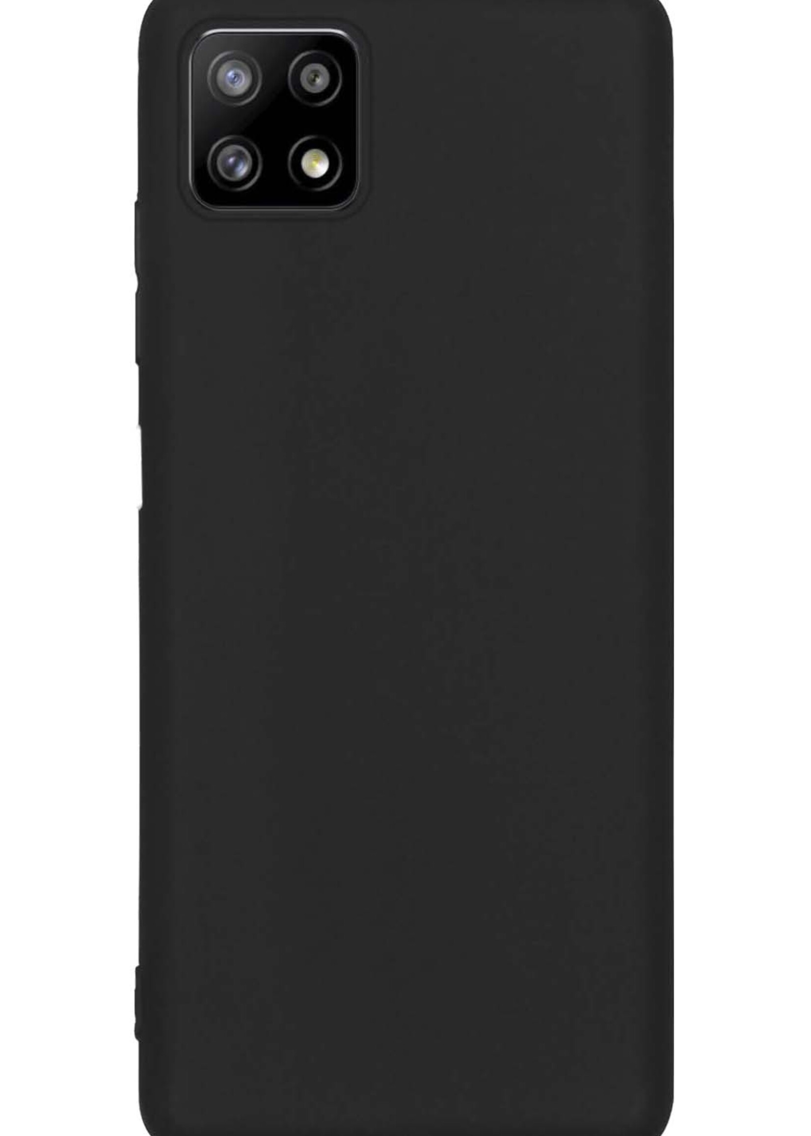 BTH Hoesje Geschikt voor Samsung A22 4G Hoesje Siliconen Case Hoes - Hoes Geschikt voor Samsung Galaxy A22 4G Hoes Cover Case - Zwart