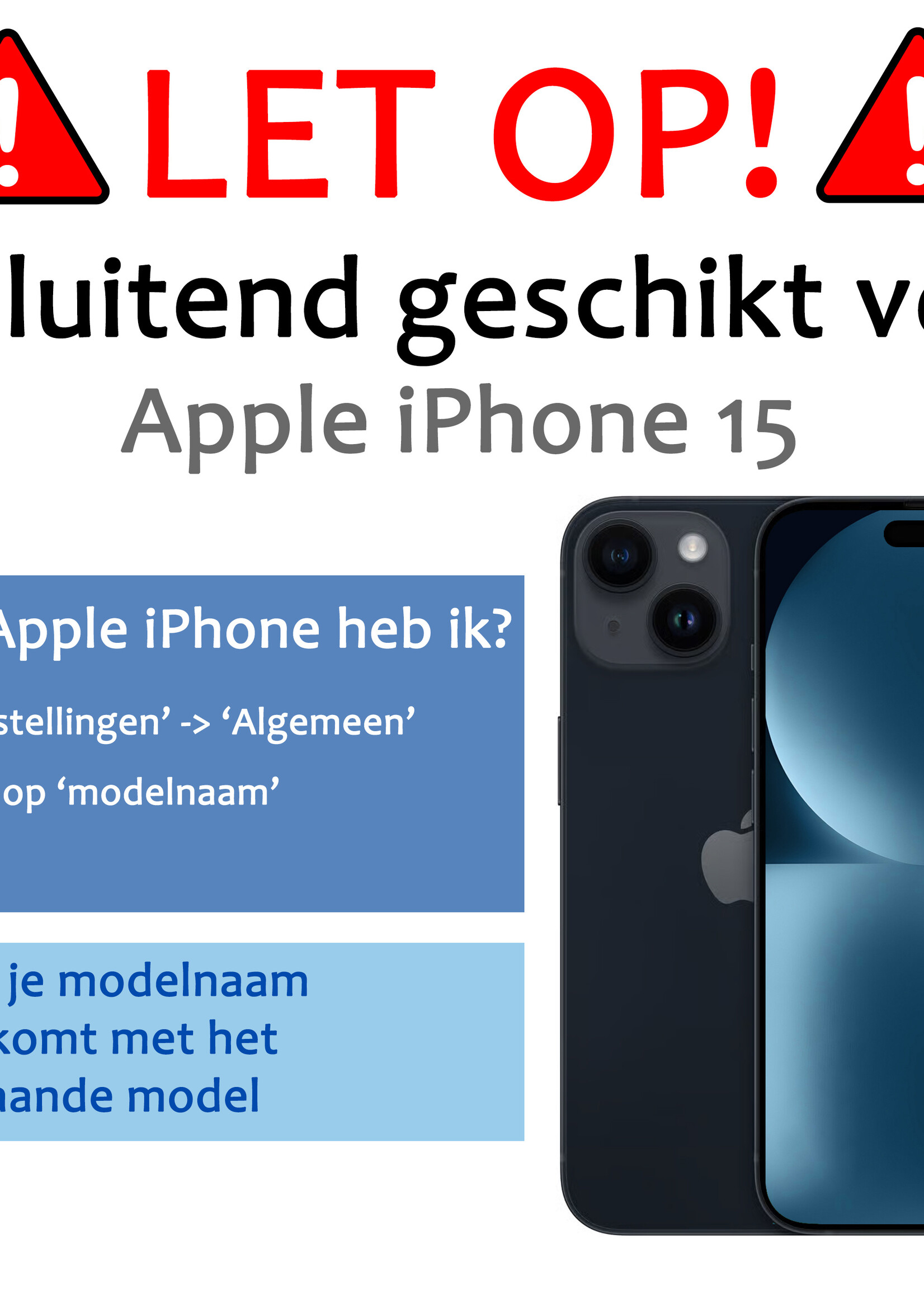 BTH Hoesje Geschikt voor iPhone 15 Hoesje Siliconen Case Hoes - Hoes Geschikt voor iPhone 15 Hoes Cover Case - Wit - 2 PACK