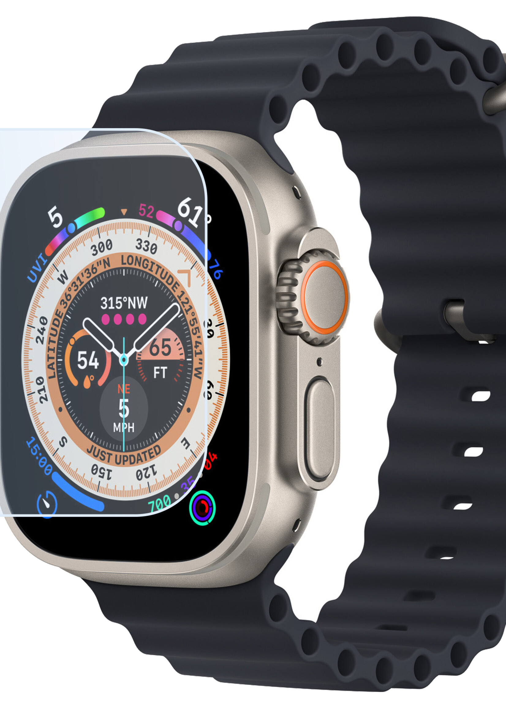 BTH Screenprotector Geschikt voor Apple Watch Ultra 2 Screenprotector Glas Gehard Screen Cover - Screen Protector Geschikt voor Apple Watch Ultra 2 (49 mm) Screenprotector Tempered Glass