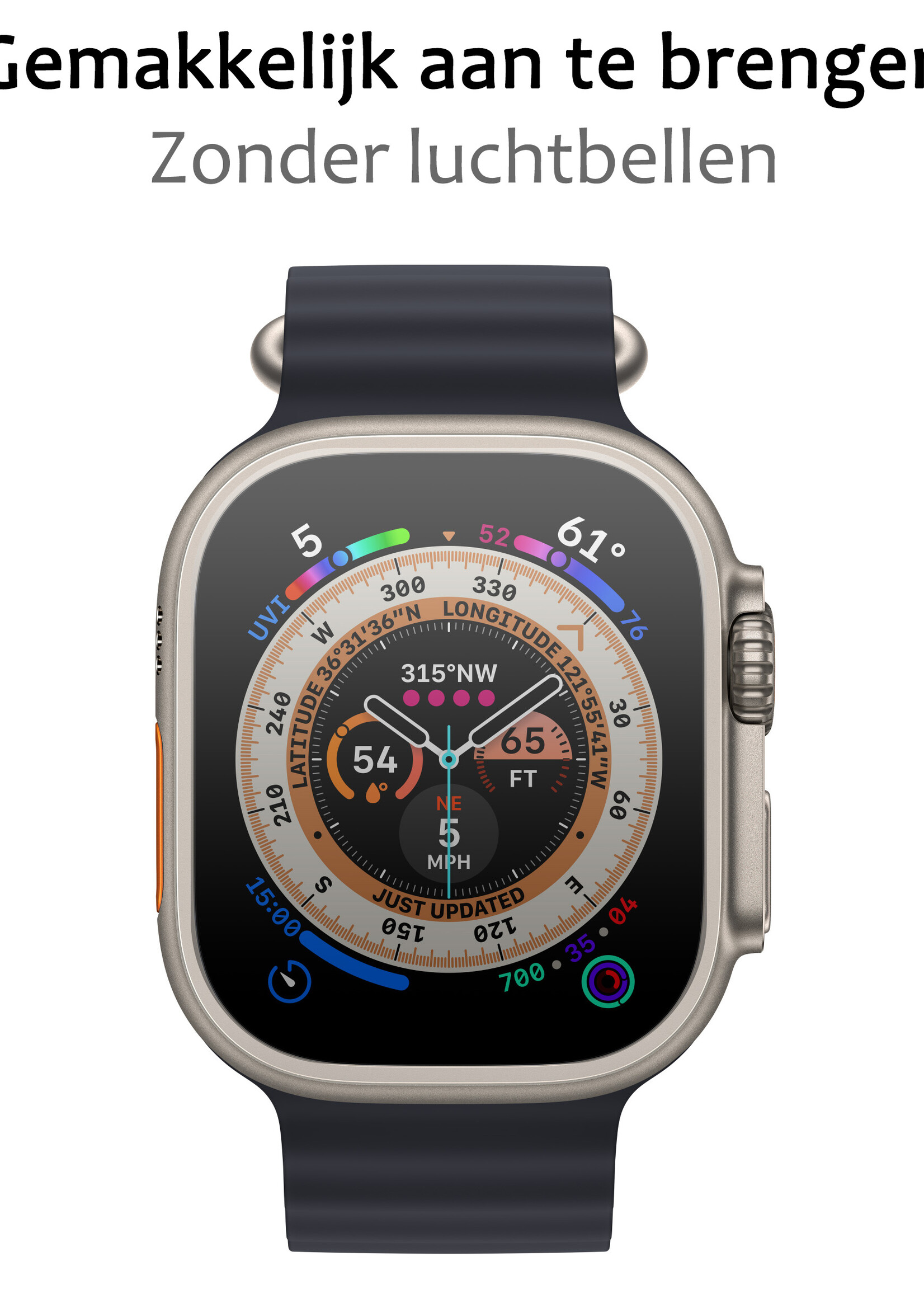 BTH Screenprotector Geschikt voor Apple Watch Ultra 2 Screenprotector Glas Gehard Screen Cover - Screen Protector Geschikt voor Apple Watch Ultra 2 (49 mm) Screenprotector Tempered Glass