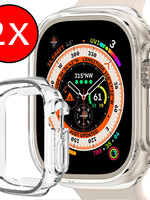 BTH BTH Apple Watch Ultra 2 Hoesje Siliconen Transparant - 49 mm - 2 PACK