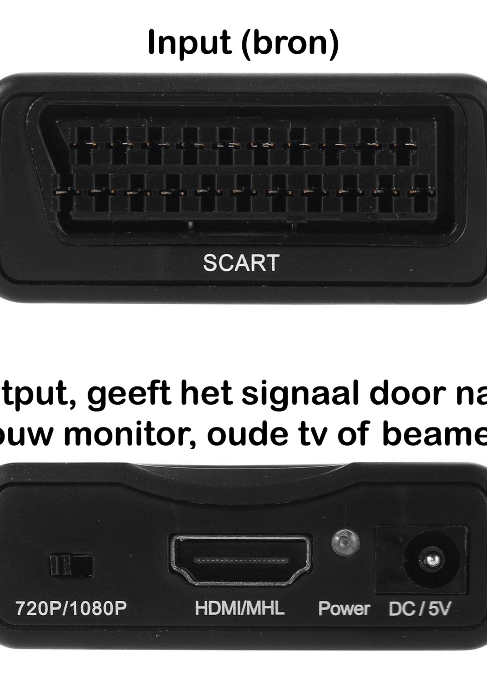 BTH Scart Naar HDMI Converter Kabel HD Scart Naar HDMI Kabel 1080p