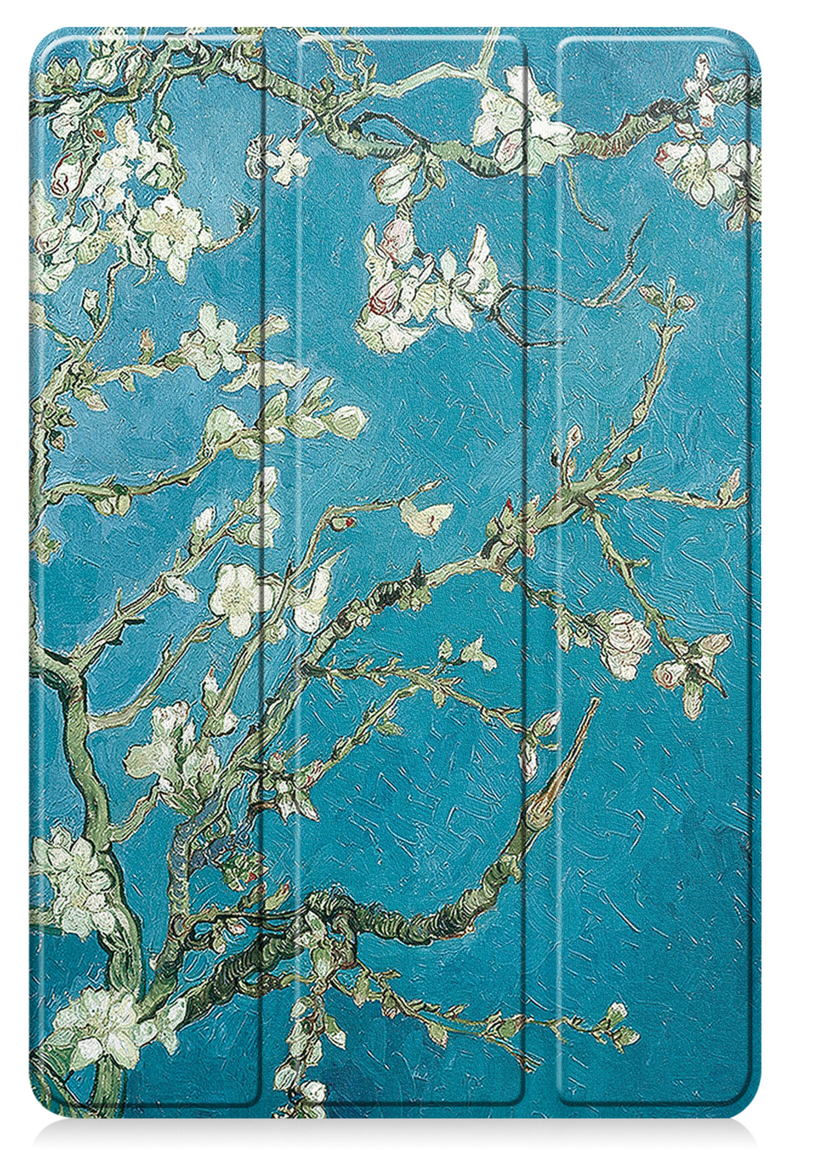 BTH Hoes Geschikt voor Lenovo Tab M10 5G Hoes Book Case Hoesje Trifold Cover - Hoesje Geschikt voor Lenovo Tab M10 5G Hoesje Bookcase - Bloesem