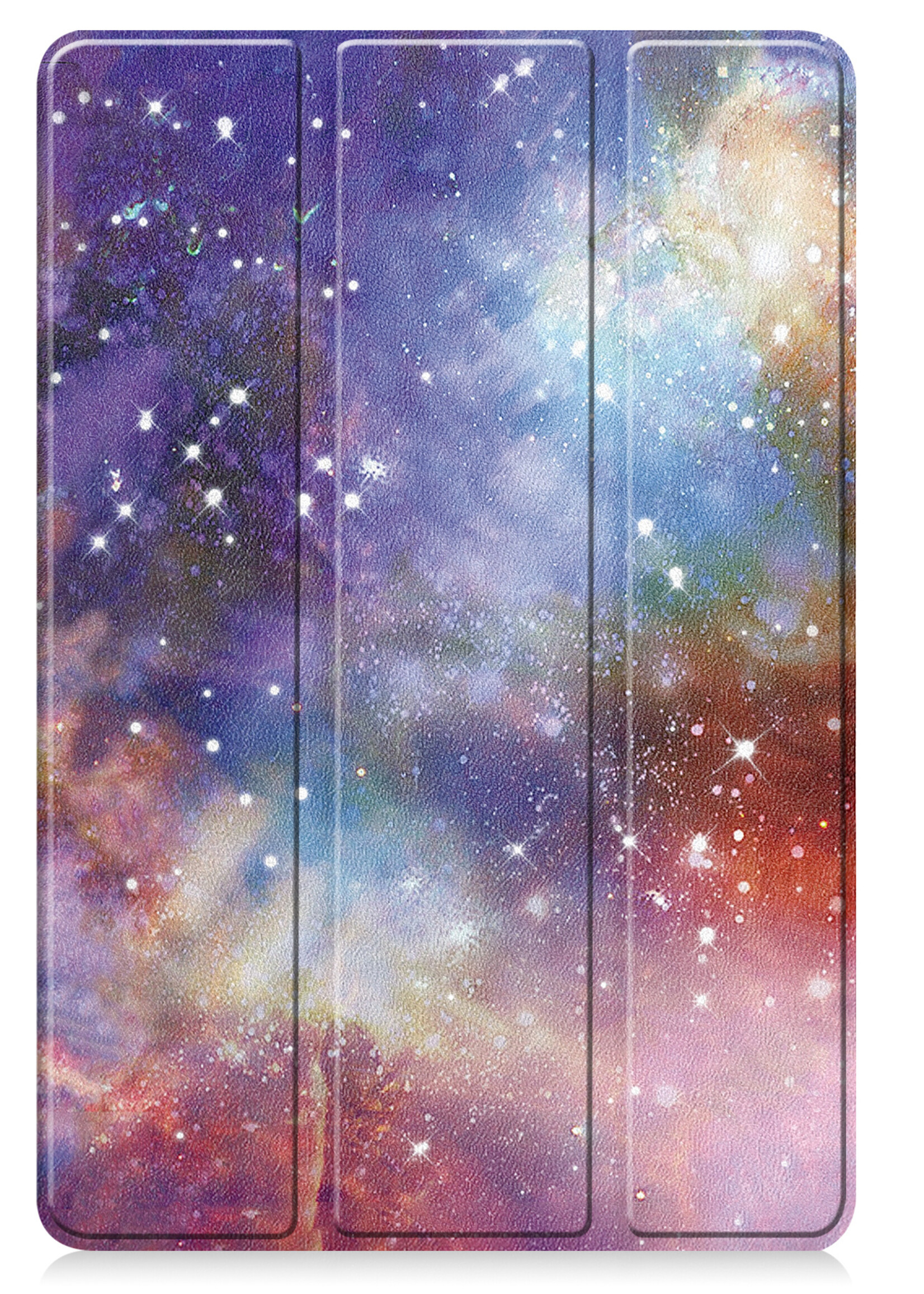BTH Hoes Geschikt voor Lenovo Tab M10 5G Hoes Book Case Hoesje Trifold Cover - Hoesje Geschikt voor Lenovo Tab M10 5G Hoesje Bookcase - Galaxy