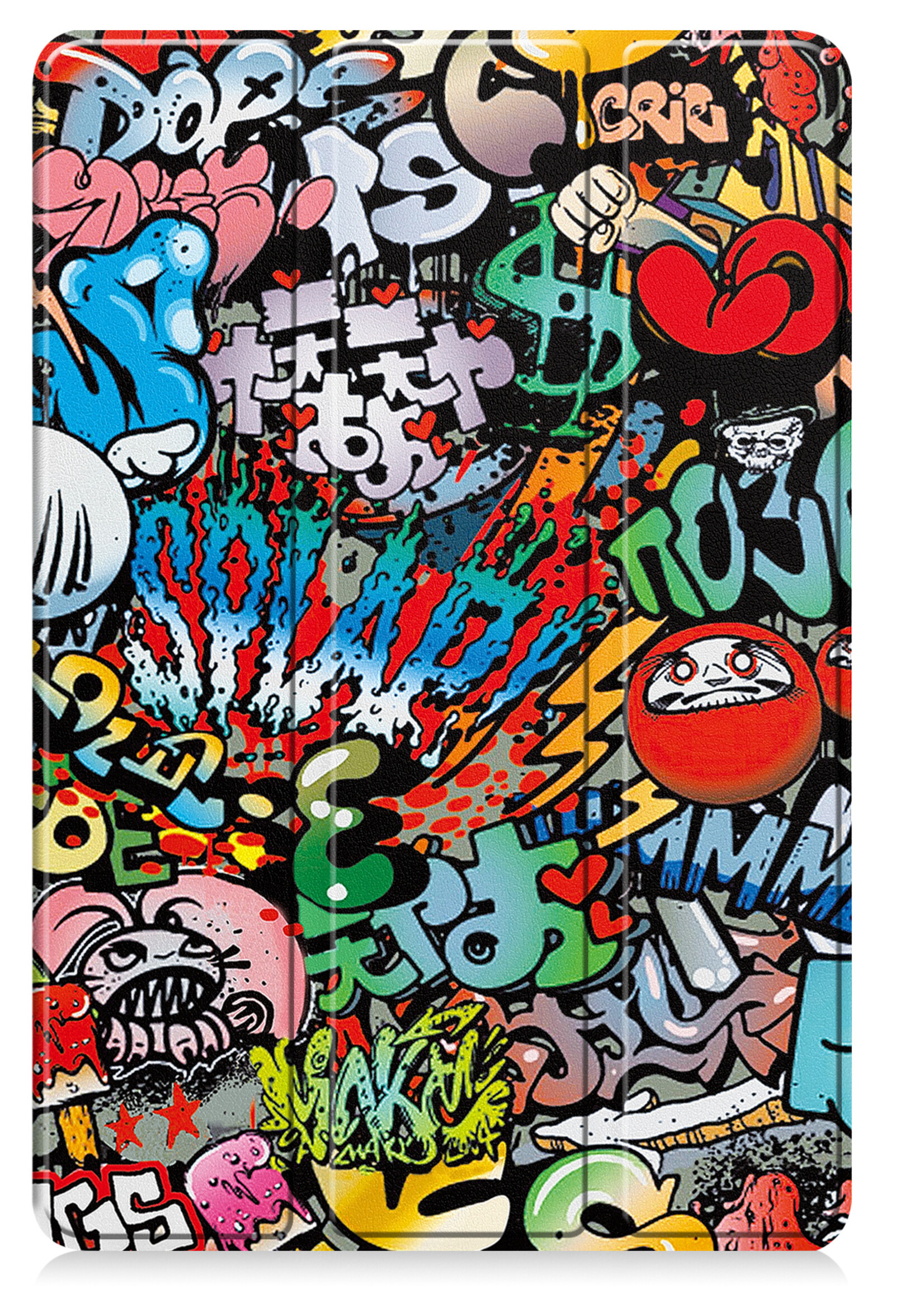 BTH Hoes Geschikt voor Lenovo Tab M10 5G Hoes Book Case Hoesje Trifold Cover - Hoesje Geschikt voor Lenovo Tab M10 5G Hoesje Bookcase - Graffity