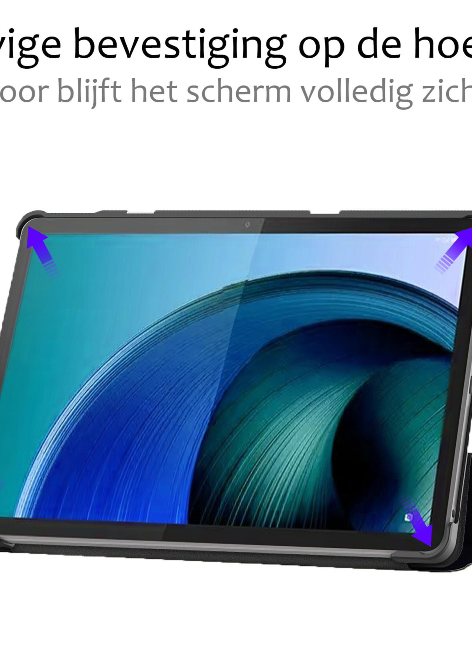 BTH Hoes Geschikt voor Lenovo Tab M10 5G Hoes Book Case Hoesje Trifold Cover Met Screenprotector - Hoesje Geschikt voor Lenovo Tab M10 5G Hoesje Bookcase - Don't Touch Me