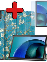 BTH BTH Lenovo Tab M10 5G Hoes Met Screenprotector - Bloesem