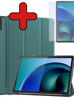 BTH BTH Lenovo Tab M10 5G Hoes Met Screenprotector - Donkergroen