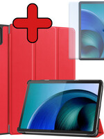BTH BTH Lenovo Tab M10 5G Hoes Met Screenprotector - Rood