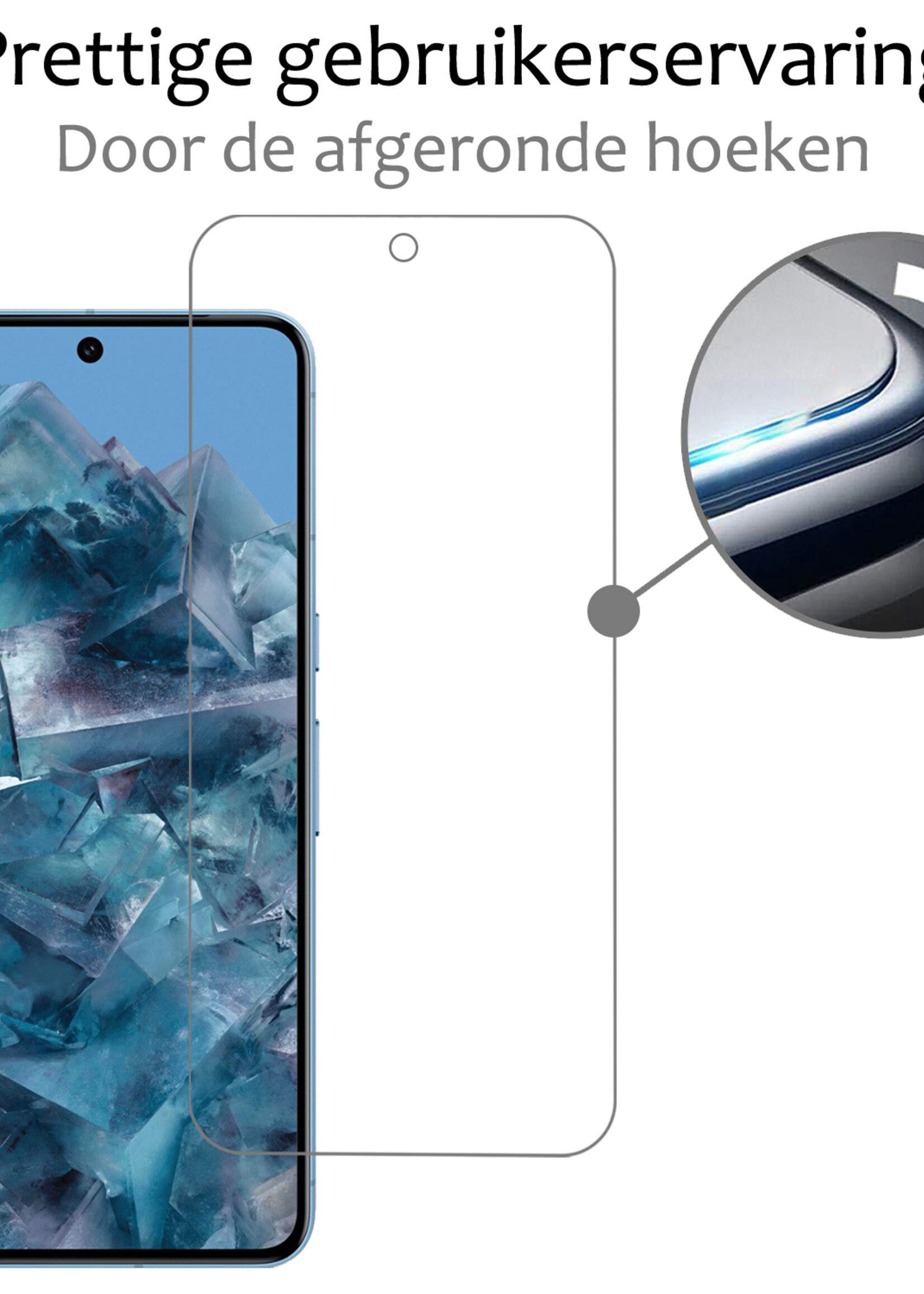 BTH Screenprotector Geschikt voor Google Pixel 8 Pro Screenprotector Glas Gehard Tempered Glass - Screenprotector Geschikt voor Google Pixel 8 Pro Screen Protector Screen Cover - 2 PACK