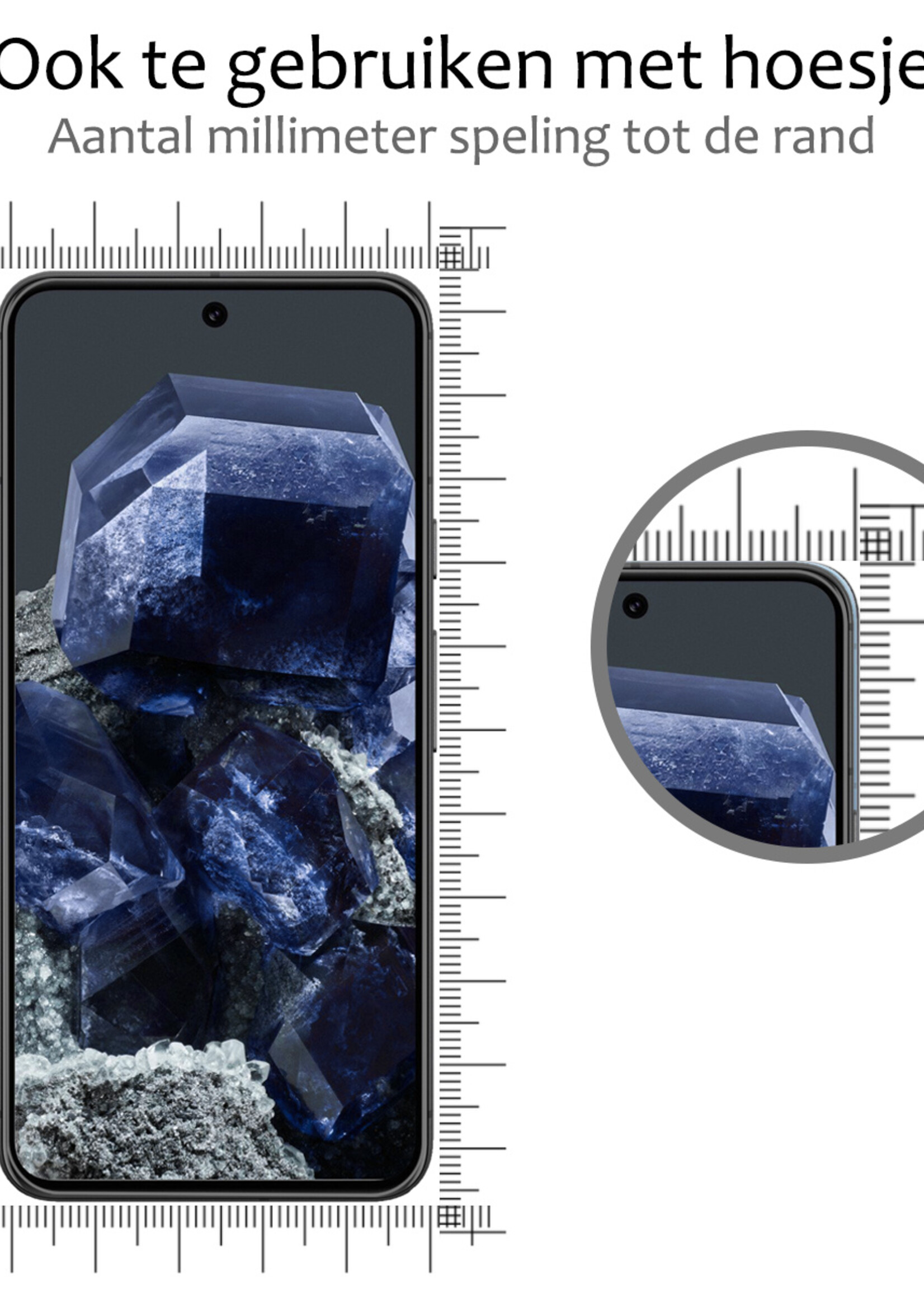 BTH Screenprotector Geschikt voor Google Pixel 8 Screenprotector Glas Gehard Tempered Glass - Screenprotector Geschikt voor Google Pixel 8 Screen Protector Screen Cover - 2 PACK