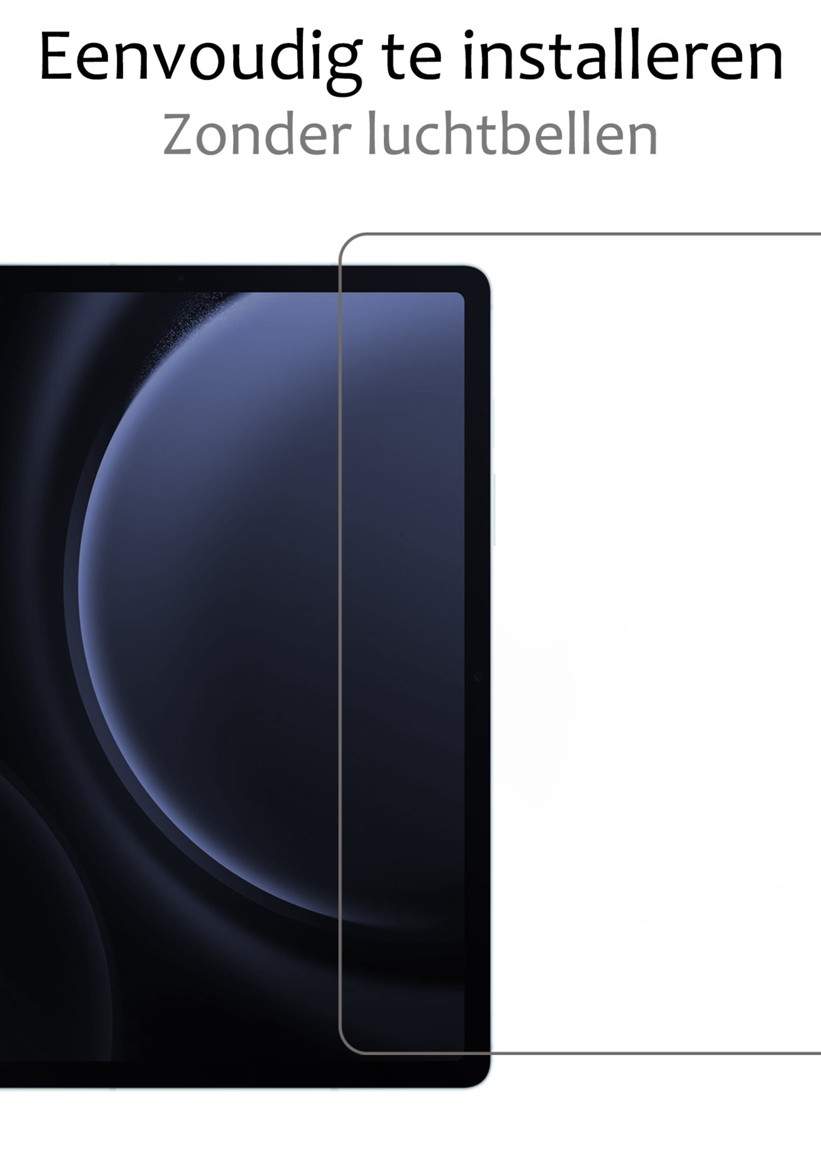 BTH Screenprotector Geschikt voor Samsung Galaxy Tab S9 FE Plus Screenprotector Tempered Glass Screen Protector Gehard Glas - Screenprotector Geschikt voor Samsung Tab S9 FE Plus Screenprotector Glas - 2 PACK