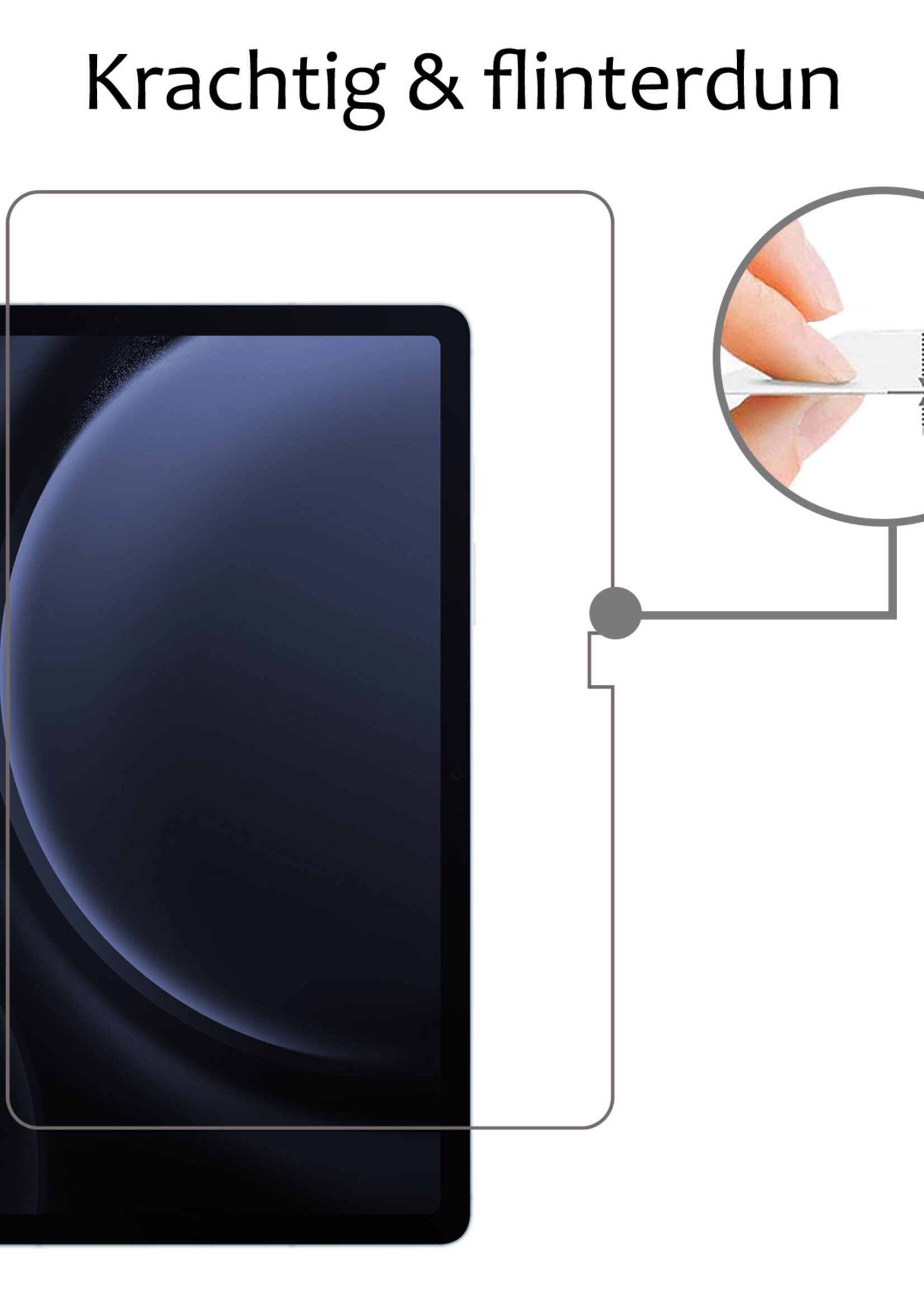 BTH Screenprotector Geschikt voor Samsung Galaxy Tab S9 FE Plus Screenprotector Tempered Glass Screen Protector Gehard Glas - Screenprotector Geschikt voor Samsung Tab S9 FE Plus Screenprotector Glas - 2 PACK