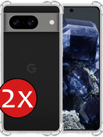 BTH BTH Google Pixel 8 Hoesje Shockproof Transparant - 2 PACK