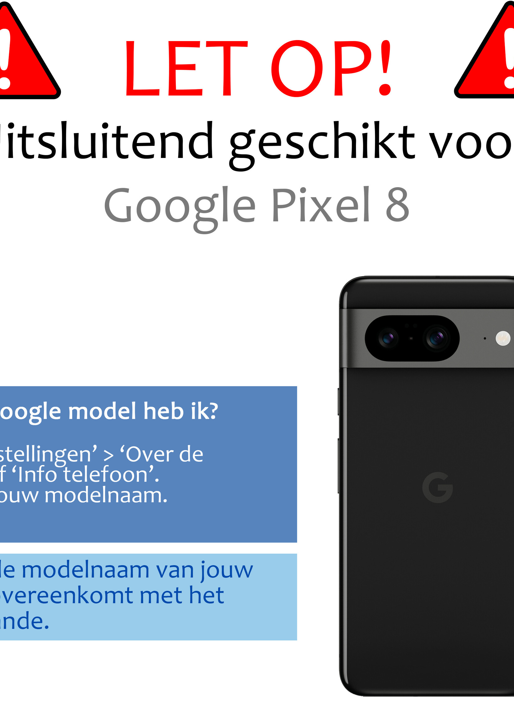 BTH Hoesje Geschikt voor Google Pixel 8 Hoesje Siliconen Shock Proof Case Hoes - Hoes Geschikt voor Google Pixel 8 Hoes Cover Case Shockproof - Transparant