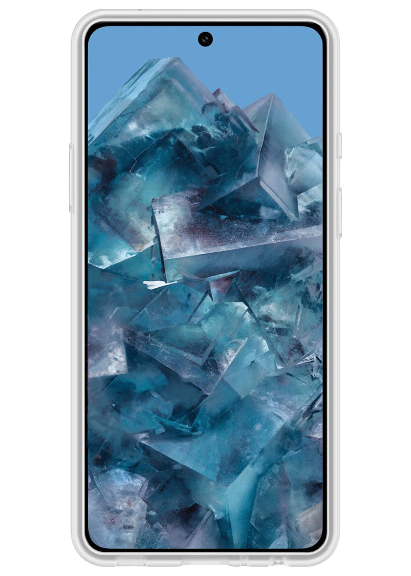BTH Hoesje Geschikt voor Google Pixel 8 Pro Hoesje Siliconen Case Hoes Met Screenprotector - Hoes Geschikt voor Google Pixel 8 Pro Hoes Cover Case - Transparant