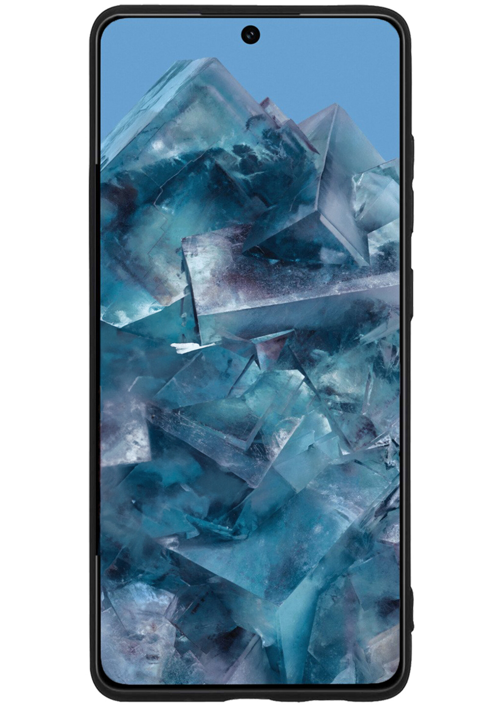 BTH Hoesje Geschikt voor Google Pixel 8 Pro Hoesje Siliconen Case Hoes Met Screenprotector - Hoes Geschikt voor Google Pixel 8 Pro Hoes Cover Case - Zwart