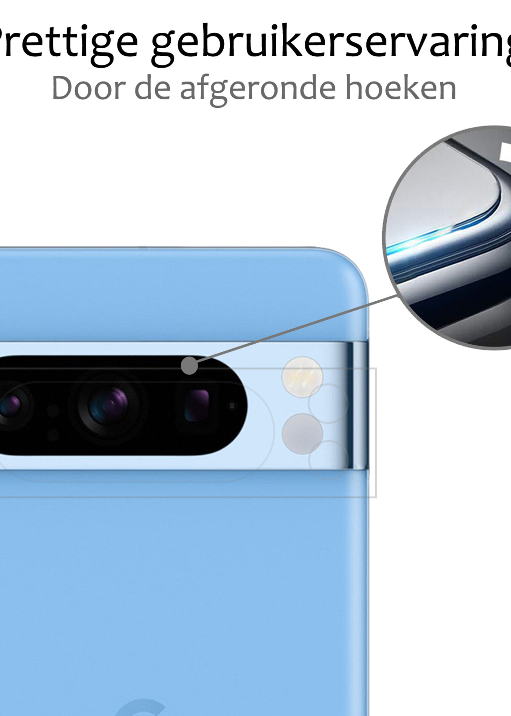 BTH Screenprotector Geschikt voor Google Pixel 8 Pro Camera Lens Screenprotector Glas - Screenprotector Geschikt voor Google Pixel 8 Pro Screenprotector Camera Protector Gehard Glas - 2 PACK