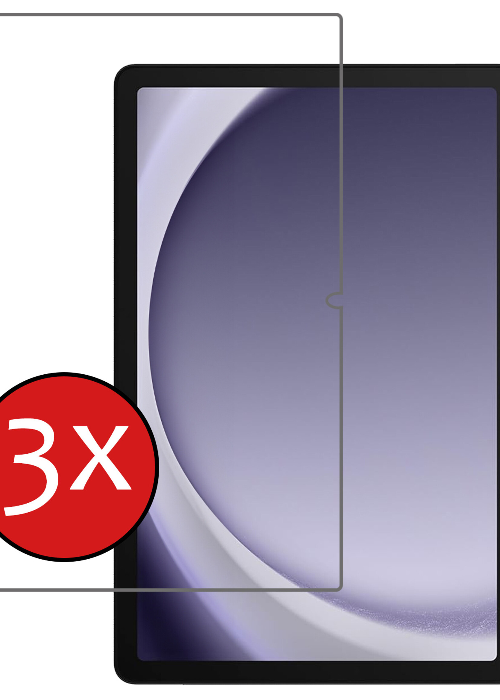 BTH Screenprotector Geschikt voor Samsung Galaxy Tab A9 Screenprotector Tempered Glass Screen Protector Gehard Glas - Screenprotector Geschikt voor Samsung Tab A9 Screenprotector Glas - 3 PACK