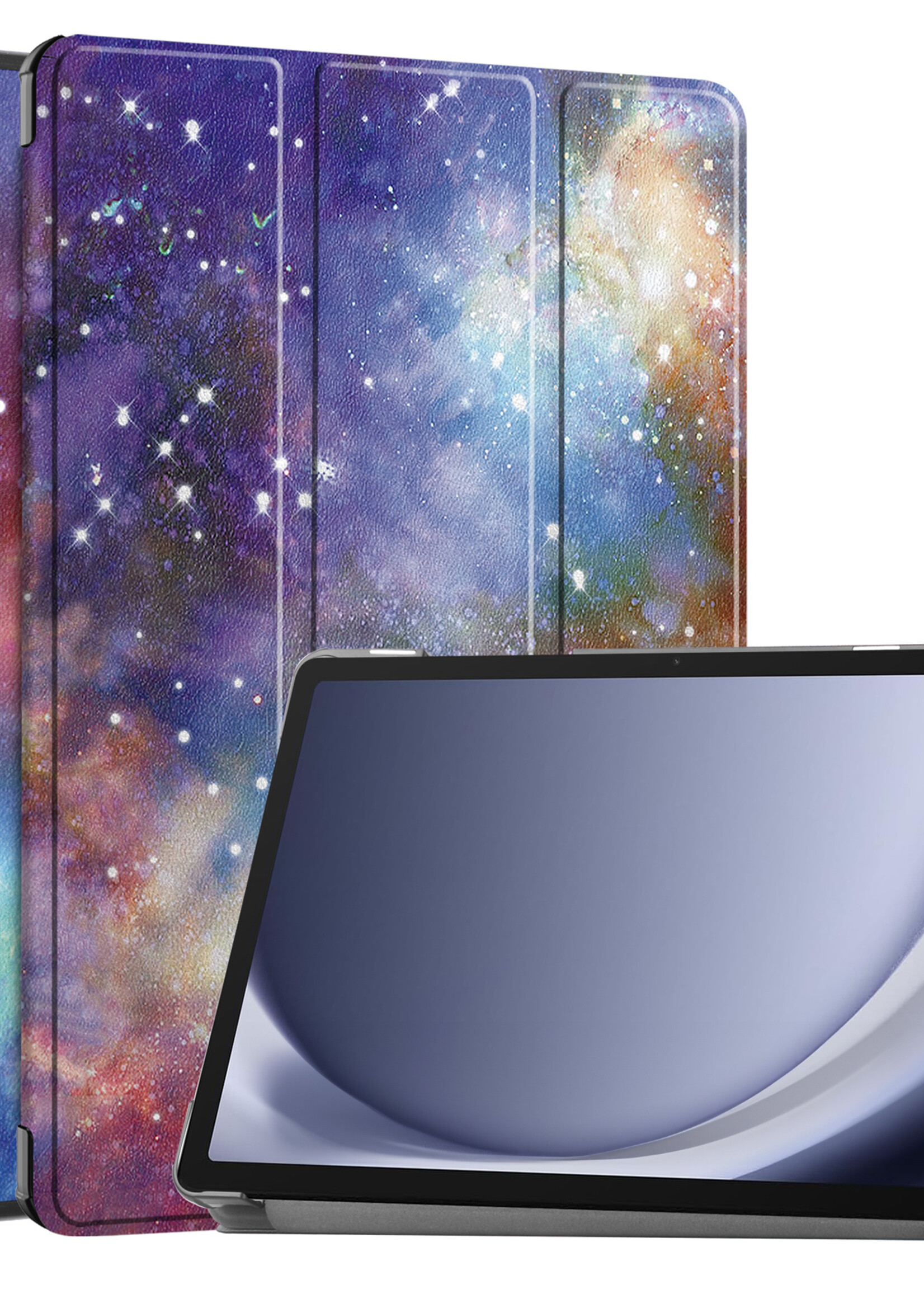 BTH Hoes Geschikt voor Samsung Galaxy Tab A9 Hoes Book Case Hoesje Trifold Cover - Hoesje Geschikt voor Samsung Tab A9 Hoesje Bookcase - Galaxy