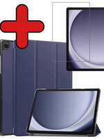 BTH BTH Samsung Galaxy Tab A9 Hoes Met Screenprotector - Donkerblauw