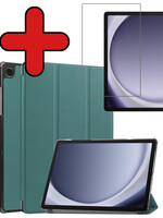 BTH BTH Samsung Galaxy Tab A9 Hoes Met Screenprotector - Donkergroen