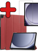 BTH BTH Samsung Galaxy Tab A9 Hoes Met Screenprotector - Donkerrood