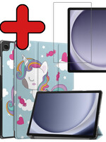 BTH BTH Samsung Galaxy Tab A9 Hoes Met Screenprotector - Eenhoorn