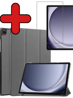 BTH BTH Samsung Galaxy Tab A9 Hoes Met Screenprotector - Grijs
