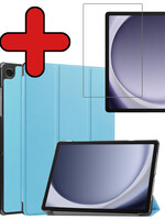 BTH BTH Samsung Galaxy Tab A9 Hoes Met Screenprotector - Lichtblauw