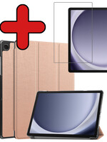 BTH BTH Samsung Galaxy Tab A9 Hoes Met Screenprotector - Rose Goud