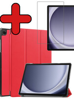 BTH BTH Samsung Galaxy Tab A9 Hoes Met Screenprotector - Rood