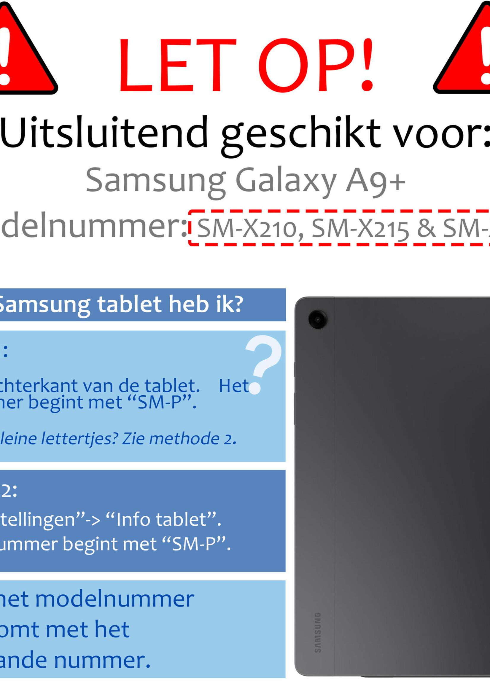 BTH Hoes Geschikt voor Samsung Galaxy Tab A9 Plus Hoes Book Case Hoesje Trifold Cover - Hoesje Geschikt voor Samsung Tab A9 Plus Hoesje Bookcase - Donkergroen