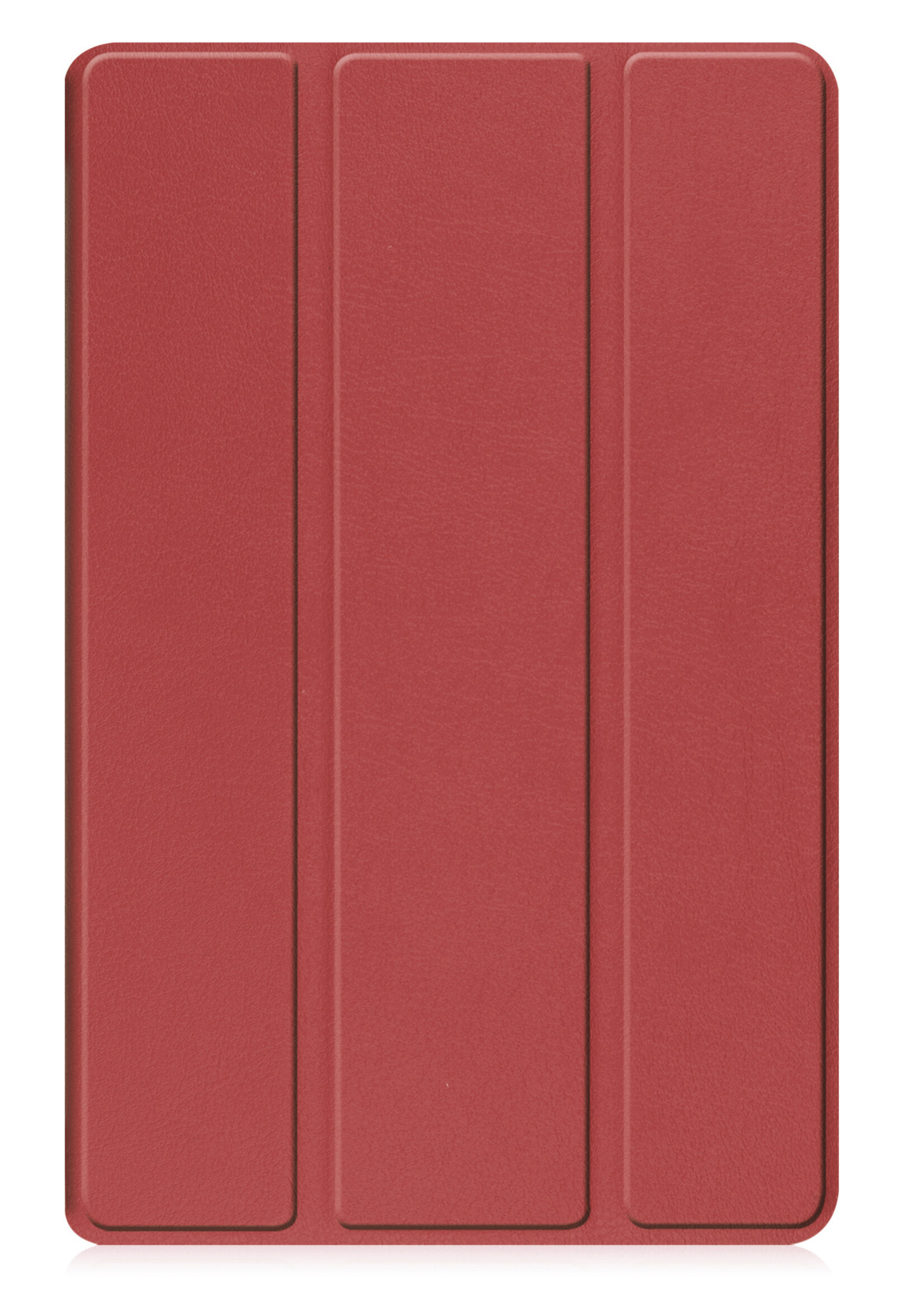 BTH Hoes Geschikt voor Samsung Galaxy Tab A9 Plus Hoes Book Case Hoesje Trifold Cover - Hoesje Geschikt voor Samsung Tab A9 Plus Hoesje Bookcase - Donkerrood
