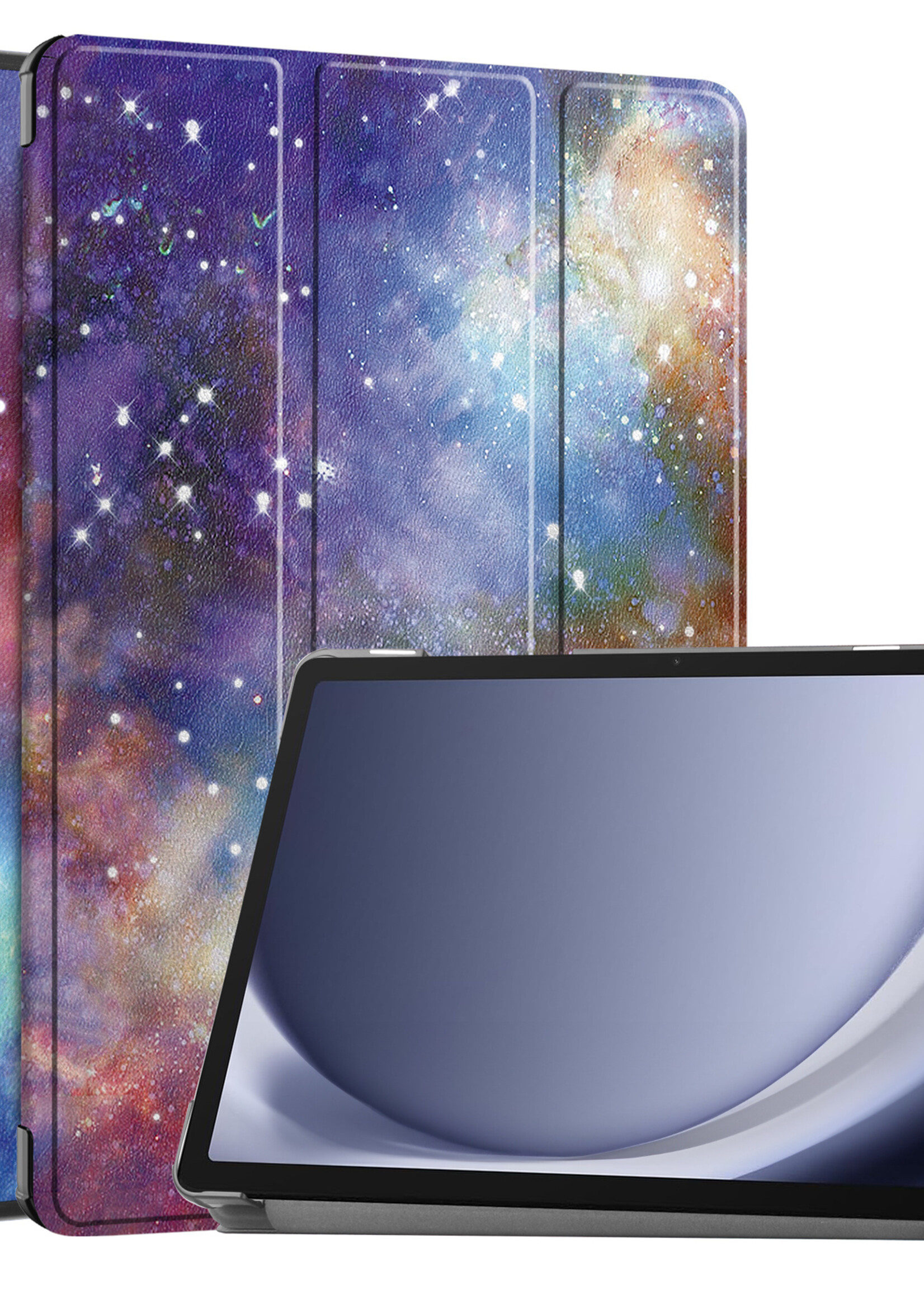 BTH Hoes Geschikt voor Samsung Galaxy Tab A9 Plus Hoes Book Case Hoesje Trifold Cover - Hoesje Geschikt voor Samsung Tab A9 Plus Hoesje Bookcase - Galaxy