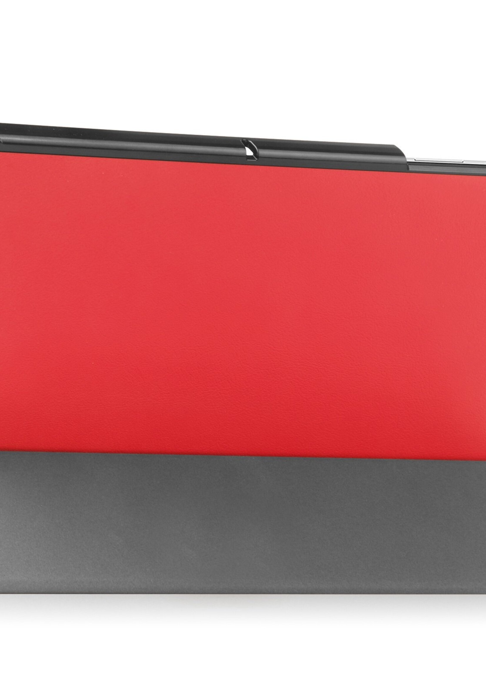 BTH Hoes Geschikt voor Samsung Galaxy Tab A9 Plus Hoes Book Case Hoesje Trifold Cover - Hoesje Geschikt voor Samsung Tab A9 Plus Hoesje Bookcase - Rood